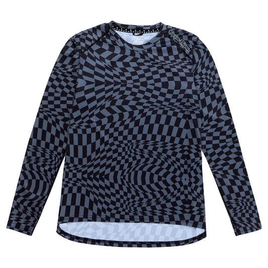 TLD Womens Lilium LS Jersey Twisted Checkers Black / Grey
