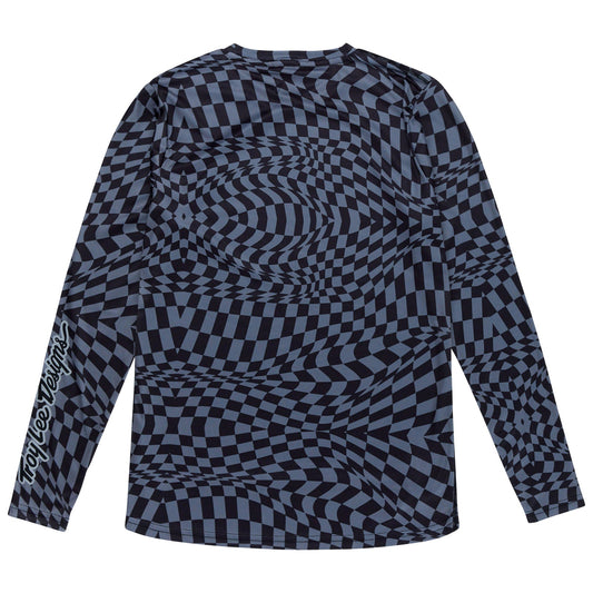 TLD Womens Lilium LS Jersey Twisted Checkers Black / Grey