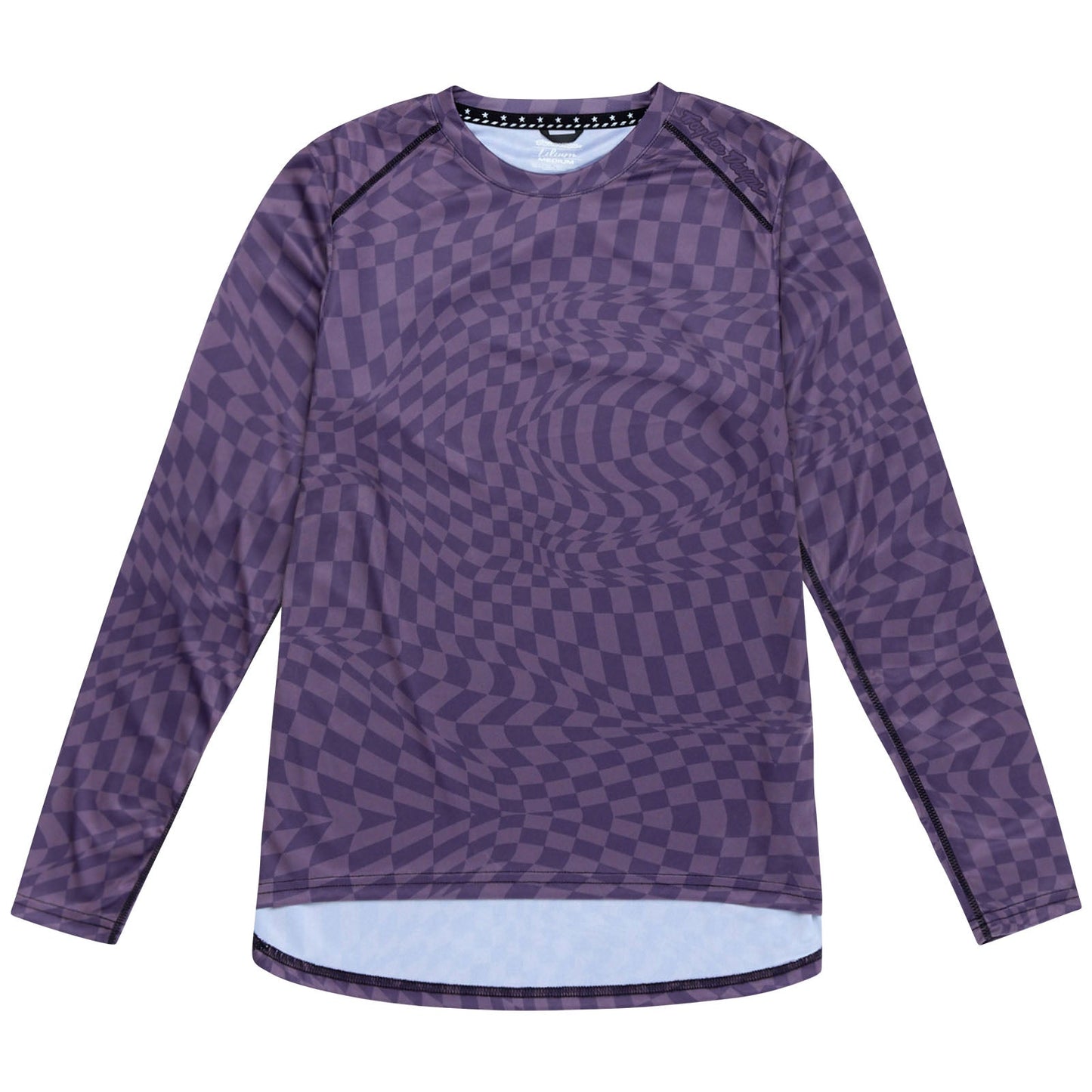 TLD Womens Lilium LS Jersey Twisted Checkers Deep Purple