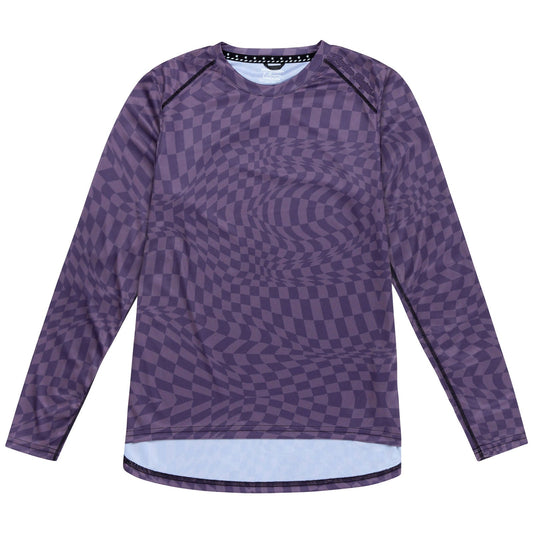 TLD Womens Lilium LS Jersey Twisted Checkers Deep Purple