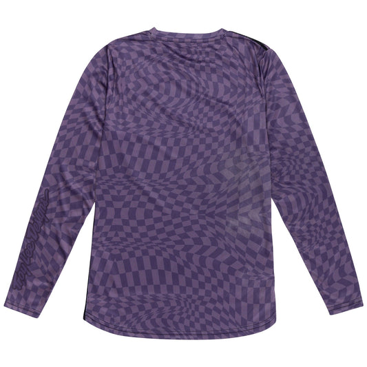 TLD Womens Lilium LS Jersey Twisted Checkers Deep Purple