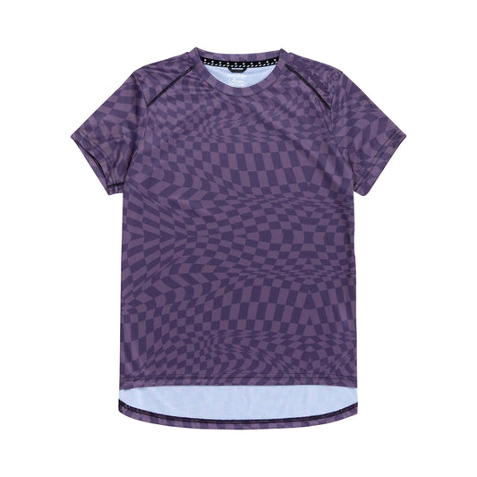 TLD Womens Lilium SS Jersey Twisted Checkers Deep Purple