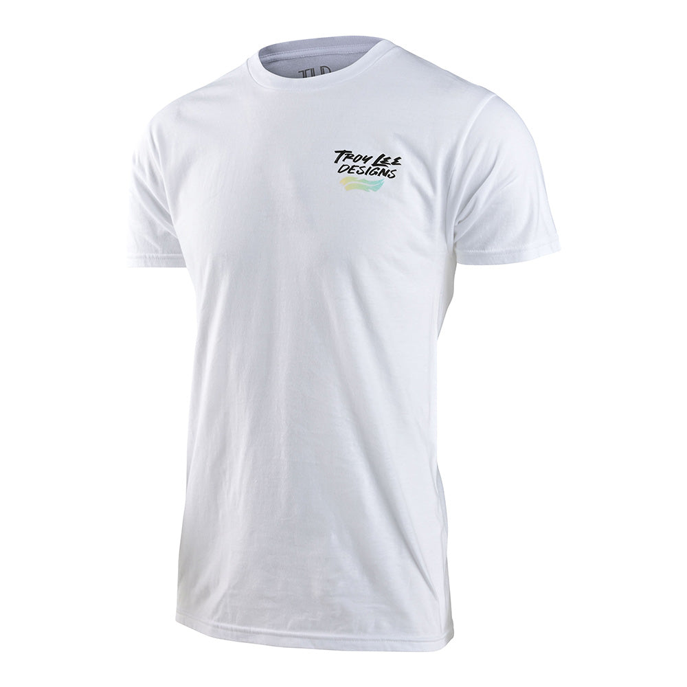 Troy Lee Short Sleeve Tee Feathers White