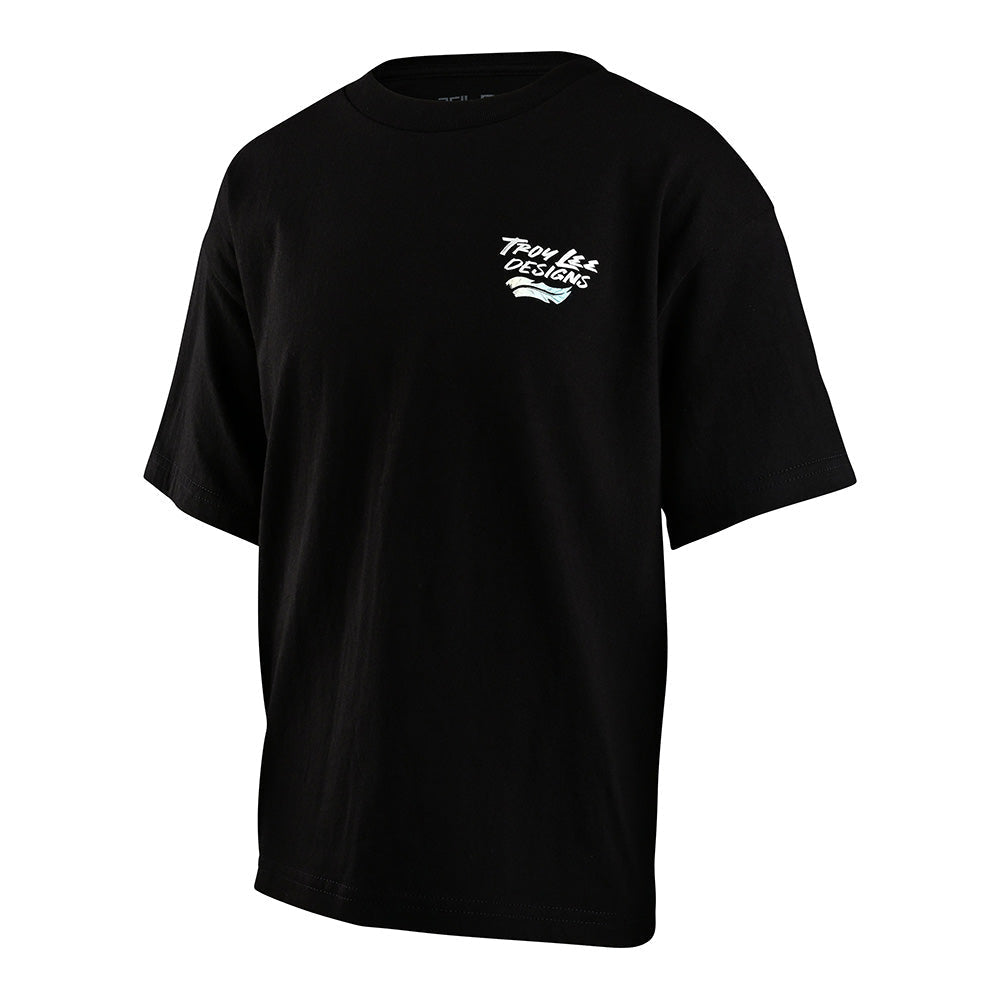Troy Lee YOUTH SHORT SLEEVE TEE FEATHERS Black