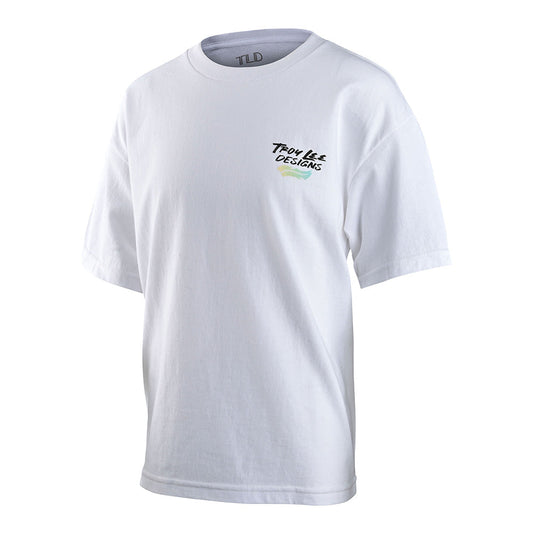 Troy Lee YOUTH SHORT SLEEVE TEE FEATHERS White