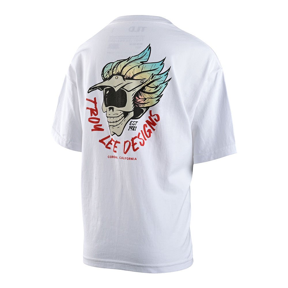 Troy Lee YOUTH SHORT SLEEVE TEE FEATHERS White