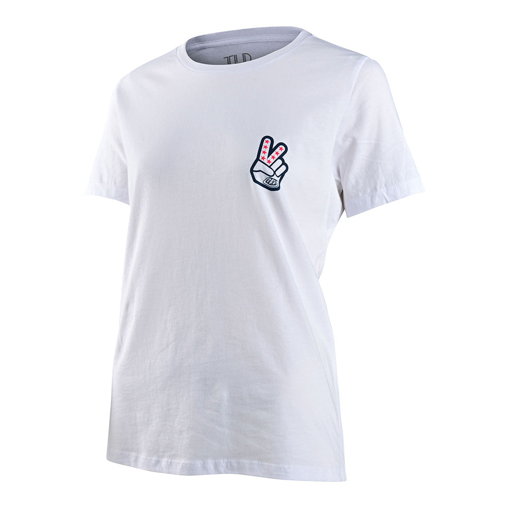 Troy Lee WOMENS SHORT SLEEVE PEACE OUT White