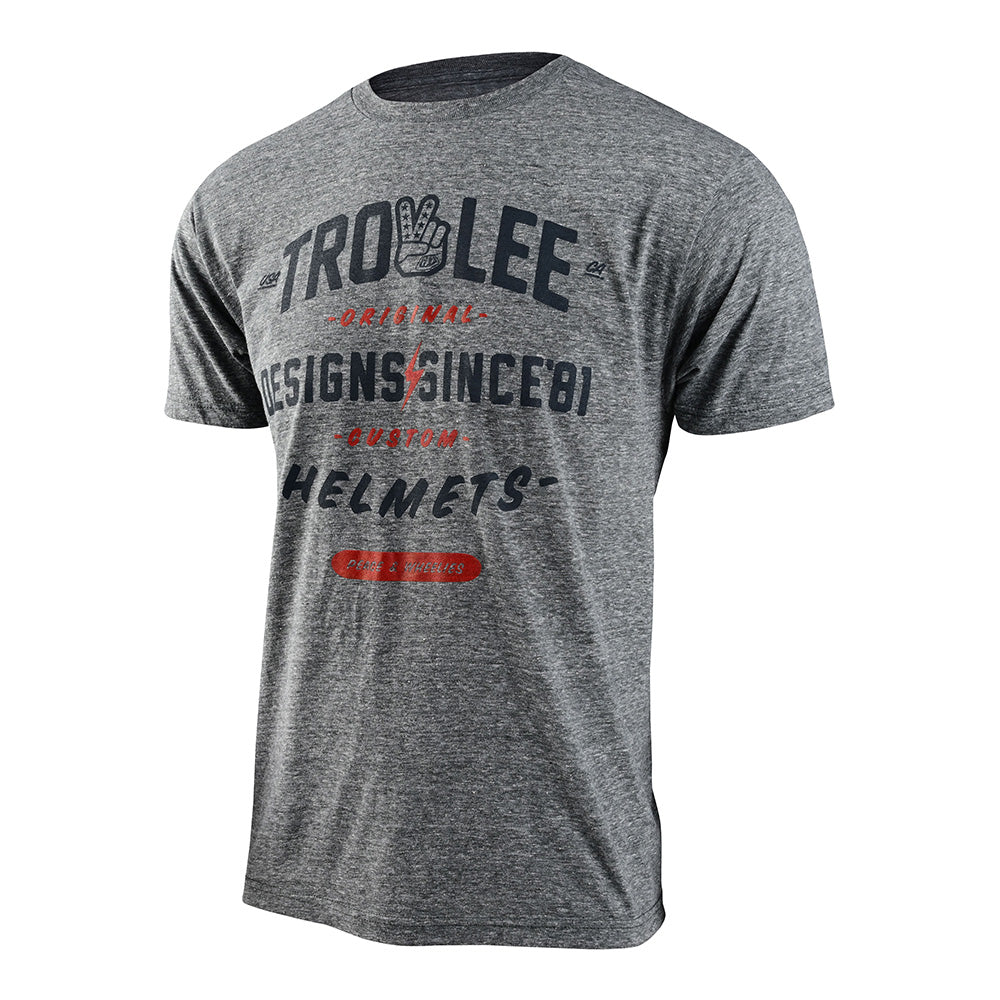 Troy Lee Short Sleeve Tee Roll Out Ash Heather