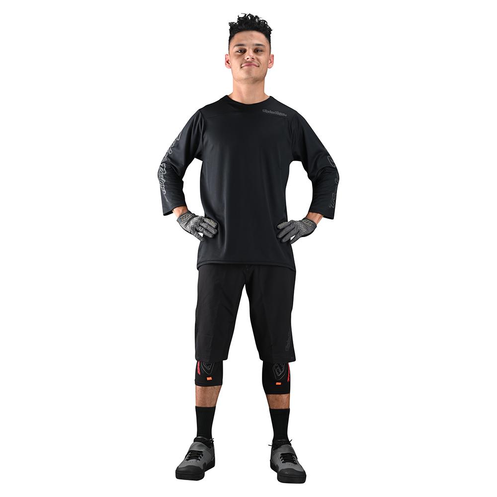 Troy Lee RUCKUS 3/4 SLEEVE JERSEY SOLID Black