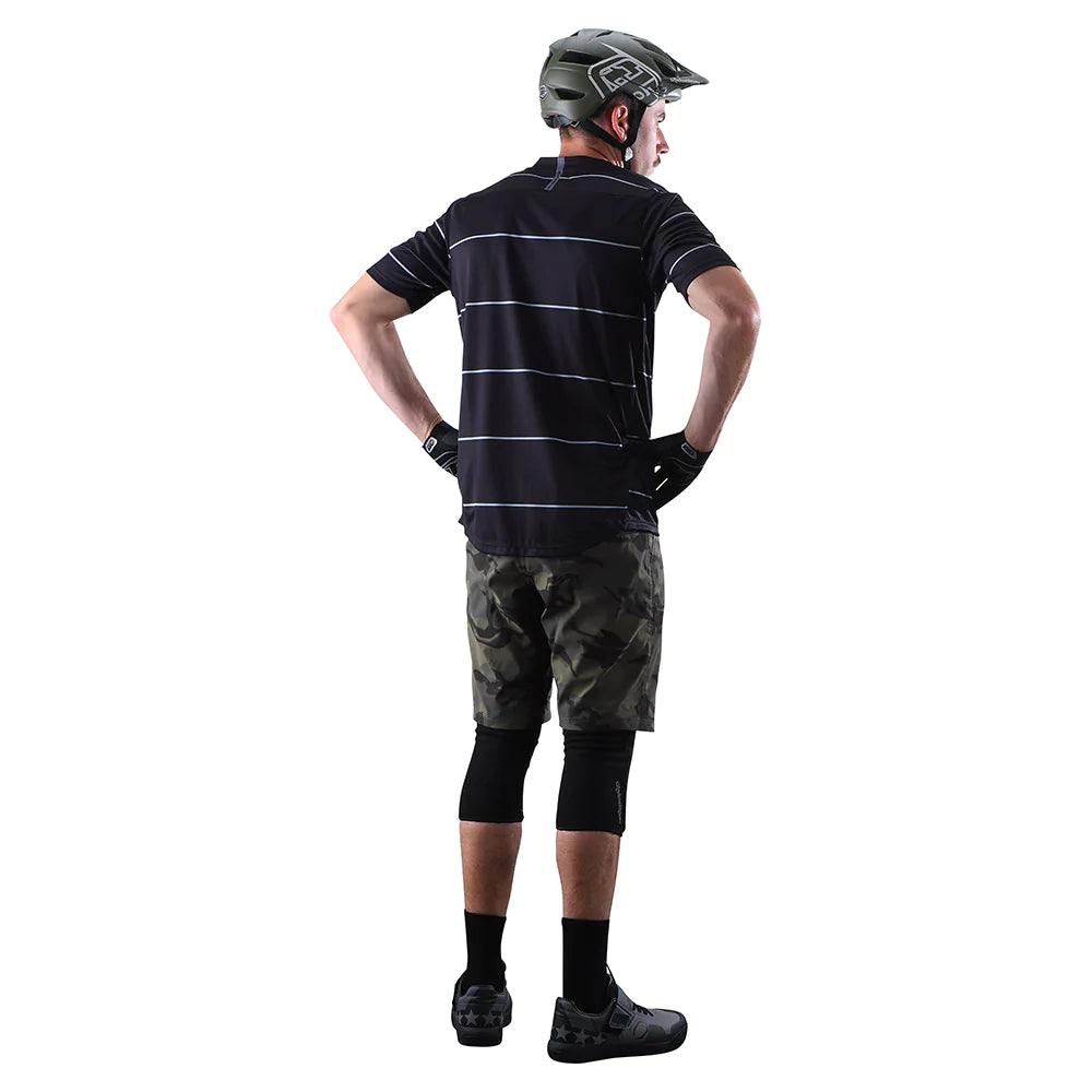 Troy Lee FLOWLINE SHORT SLEEVE JERSEY REVERT Black