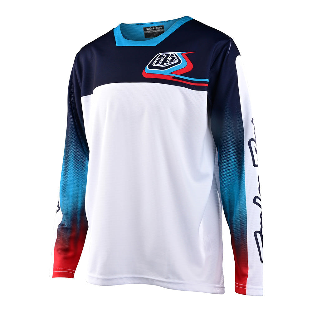 Troy Lee YOUTH SPRINT JERSEY JET FUEL White