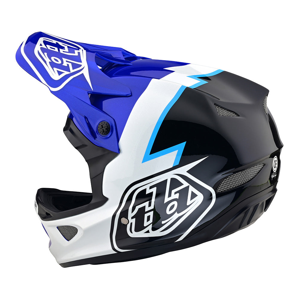 Troy Lee D3 Fiberlite Helmet Volt Blue