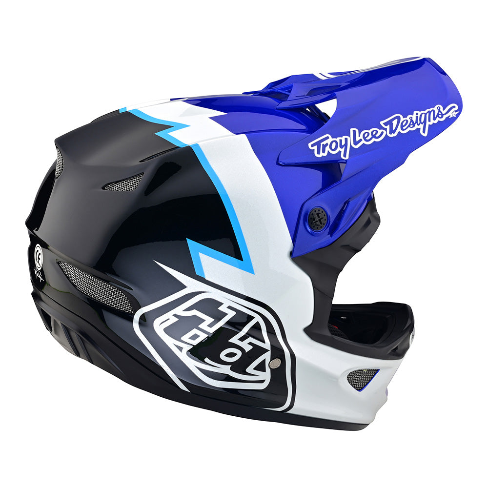 Troy Lee D3 Fiberlite Helmet Volt Blue