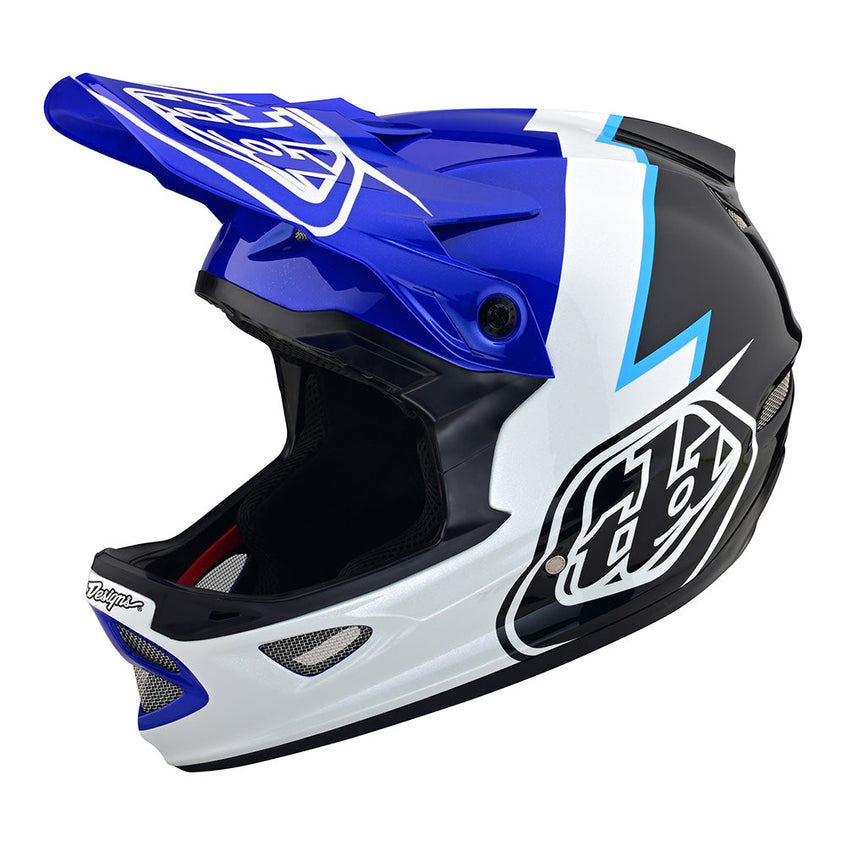Troy Lee D3 Fiberlite Helmet Volt Blue