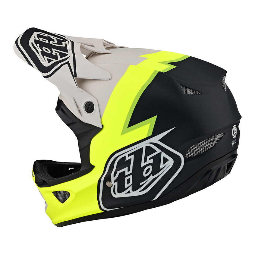 Troy Lee D3 Fiberlite Helmet Volt Flo Yellow