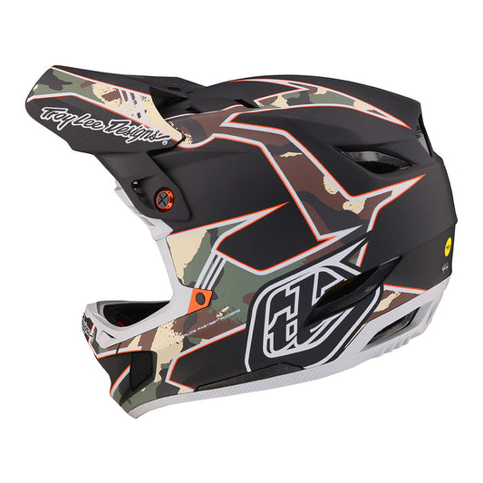 Troy Lee D4 Composite Helmet W/MIPS Matrix Camo Army Green
