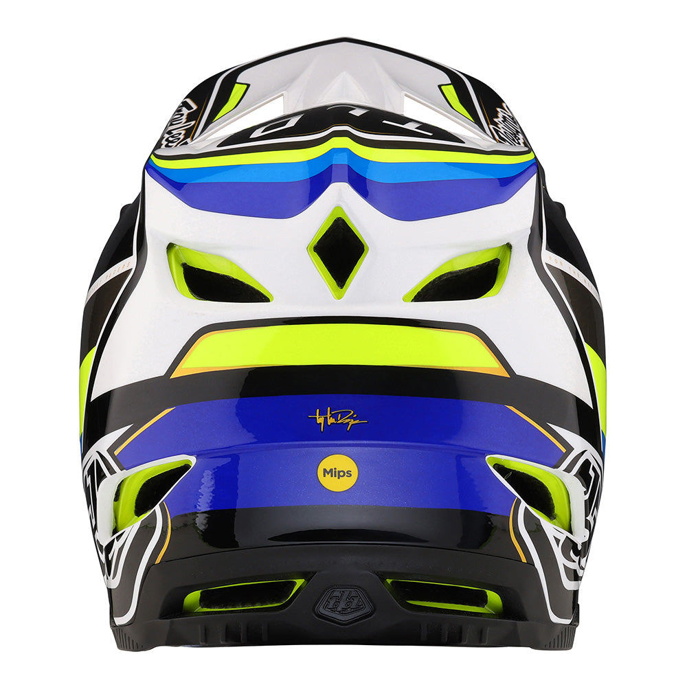 Troy Lee D4 Composite Helmet W/MIPS Reverb White / Blue