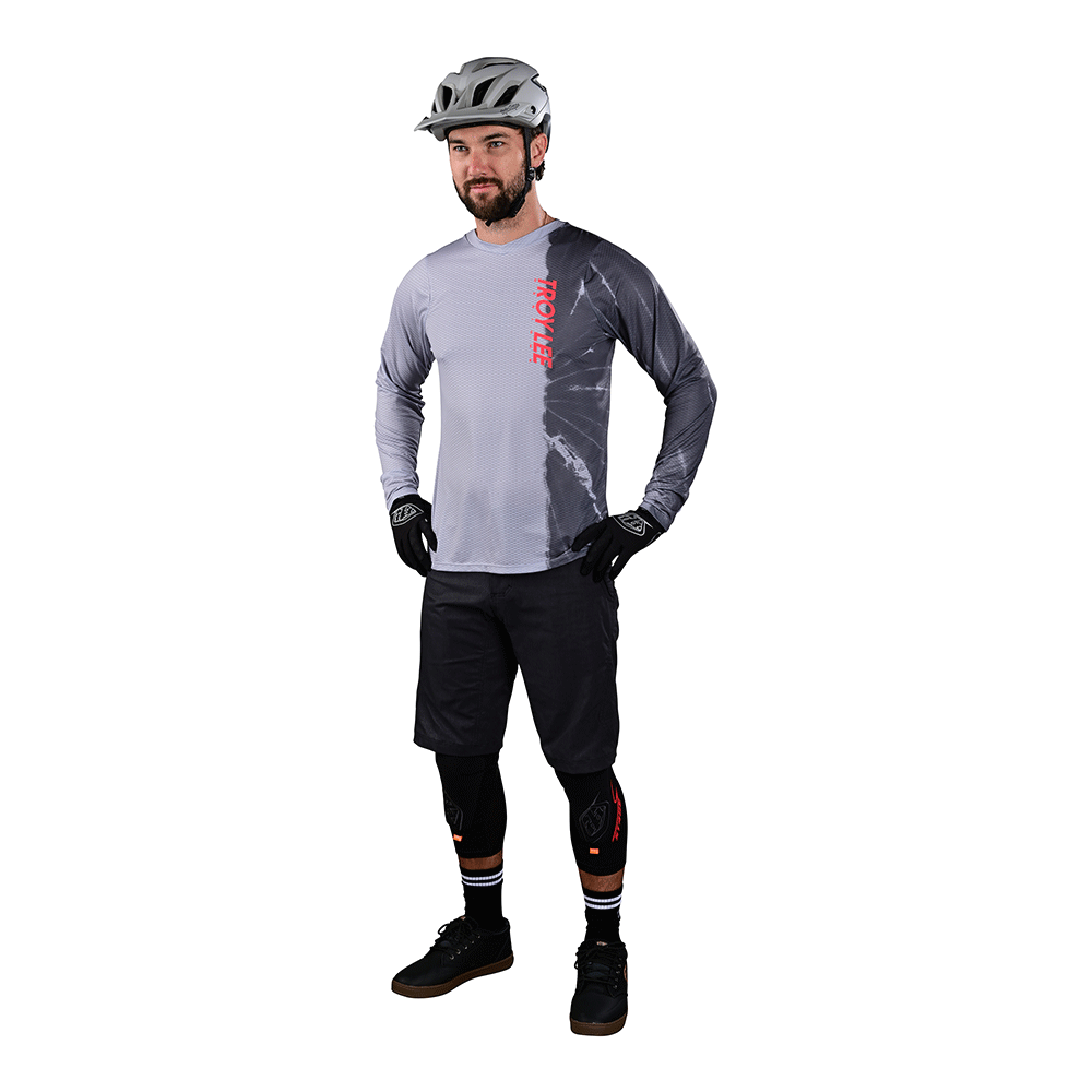 Troy Lee Skyline Air LS Jersey Half Dye Cement