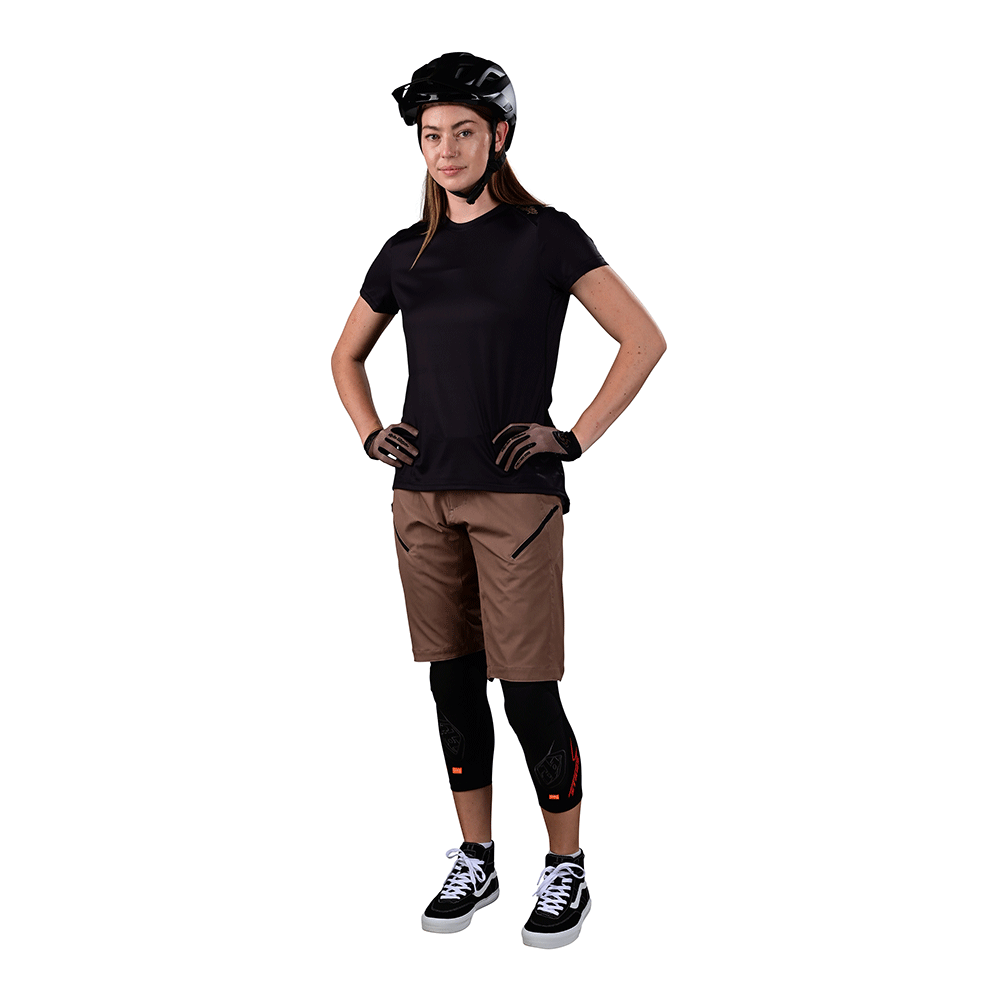 Troy Lee Womens Lilium SS Jersey Solid Black