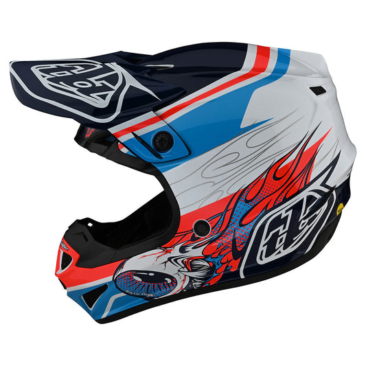 Troy Lee Designs SE4 Polyacrylite FACTORY Cross Enduro Casque De Moto Blanc P33632 Troy Lee Designs SE4 Polyacrylite FACTORY Cross Enduro Casque De Moto Blanc P33632