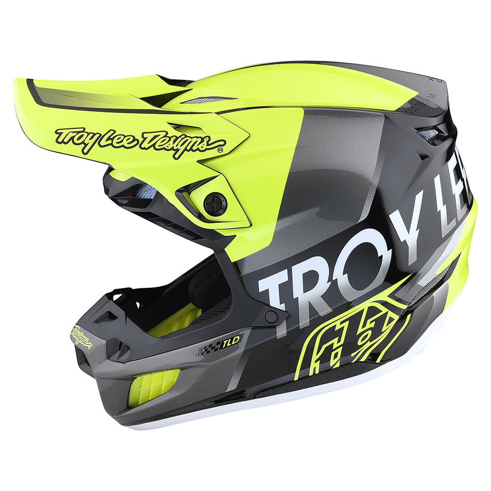 Troy Lee SE5 Composite Helmet W/MIPS Qualifier Glo Yellow / Black