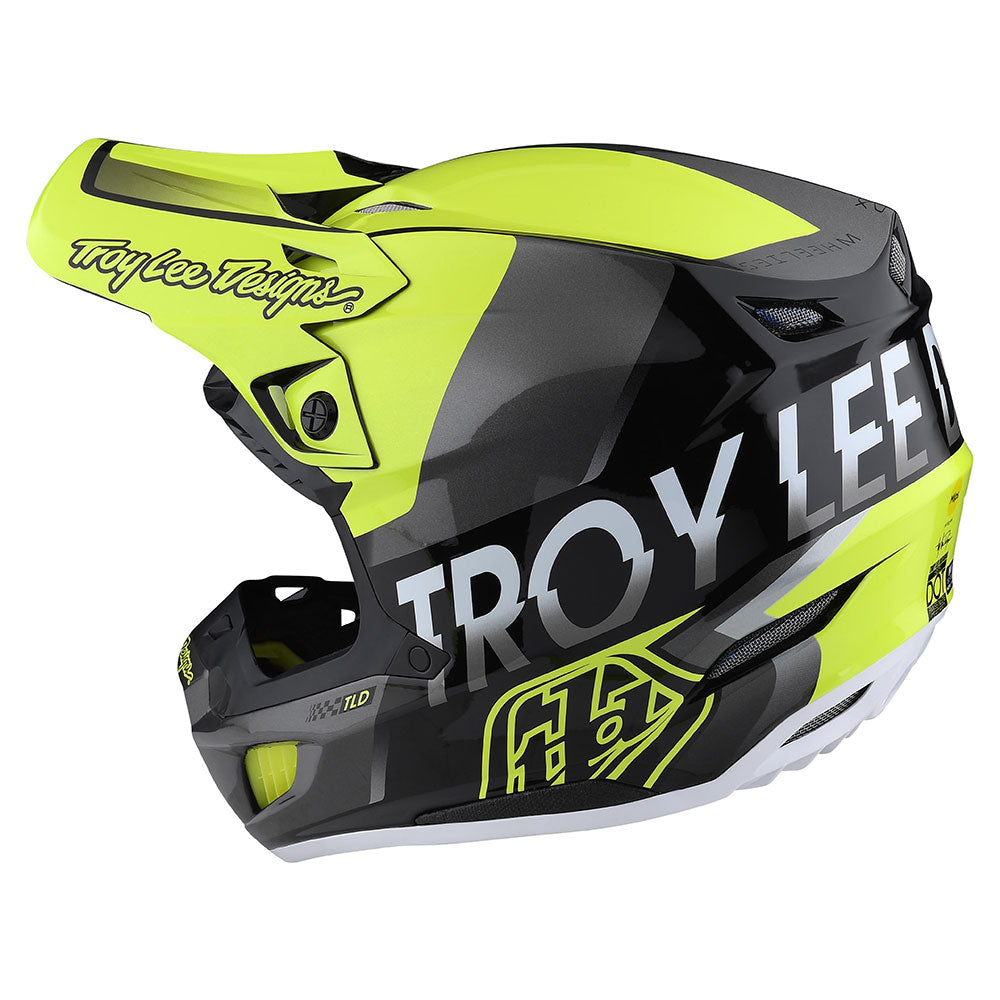 Troy Lee SE5 Composite Helmet W/MIPS Qualifier Glo Yellow / Black