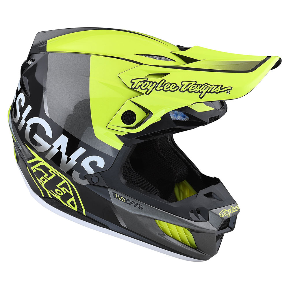 Troy Lee SE5 Composite Helmet W/MIPS Qualifier Glo Yellow / Black