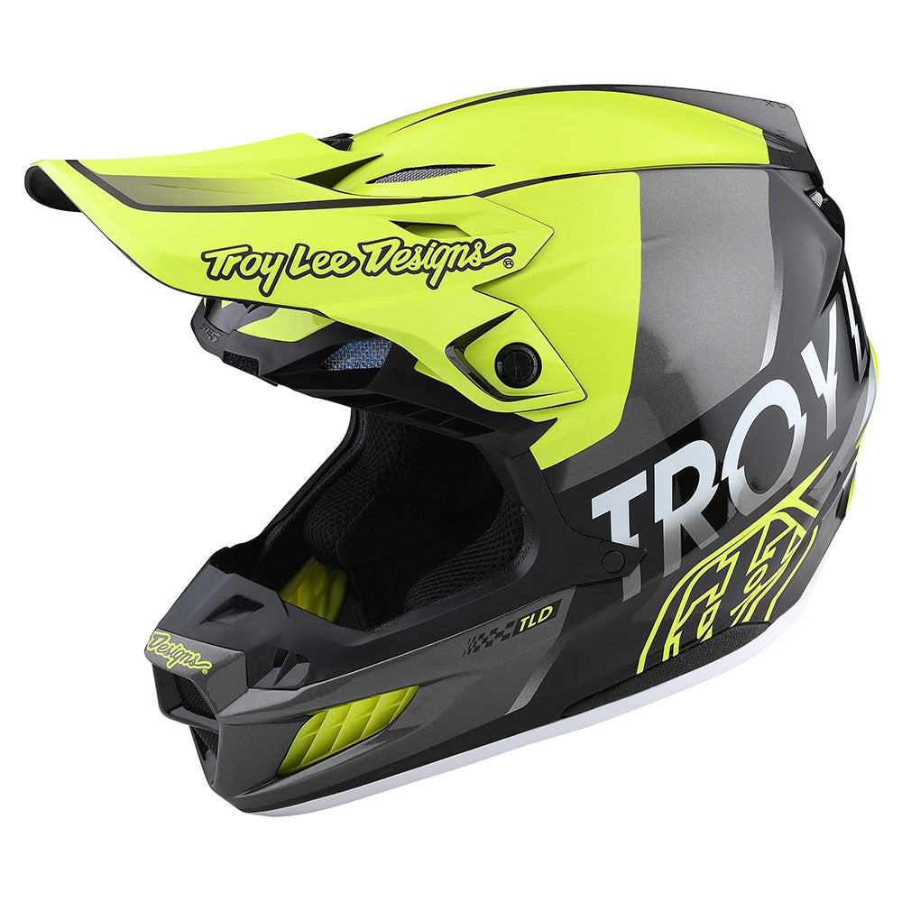 Troy Lee SE5 Composite Helmet W/MIPS Qualifier Glo Yellow / Black