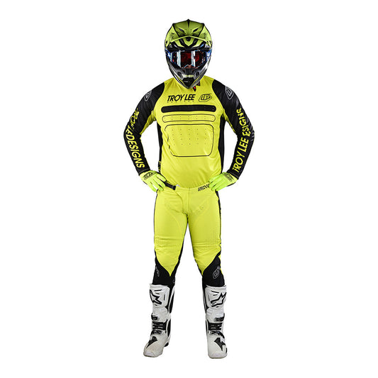 Troy Lee SE PRO PANT DROP IN BLACK/GLO YELLOW