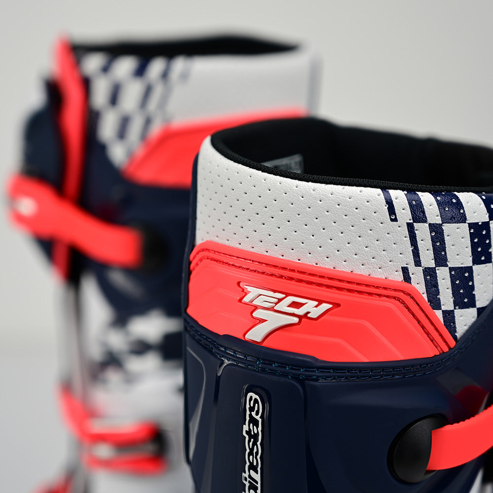 Troy Lee Alpinestars Tech 7 MX Boot Solid White / Navy
