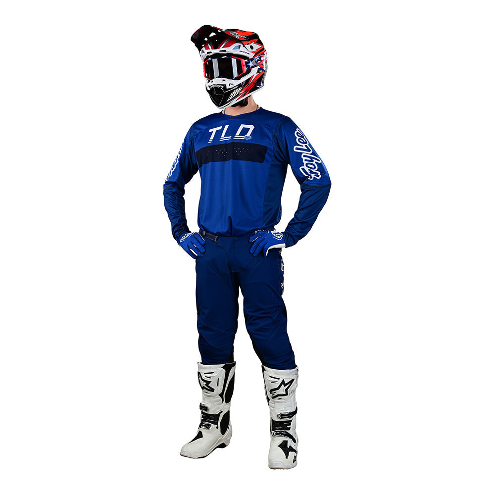 Troy Lee SE Pro Jersey Grid Blue / Navy