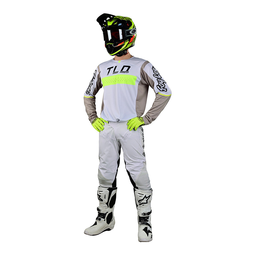 Troy Lee SE Pro Jersey Grid Fog / Flo Yellow