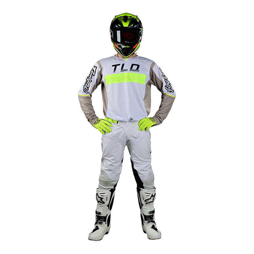 Troy Lee SE Pro Jersey Grid Fog / Flo Yellow