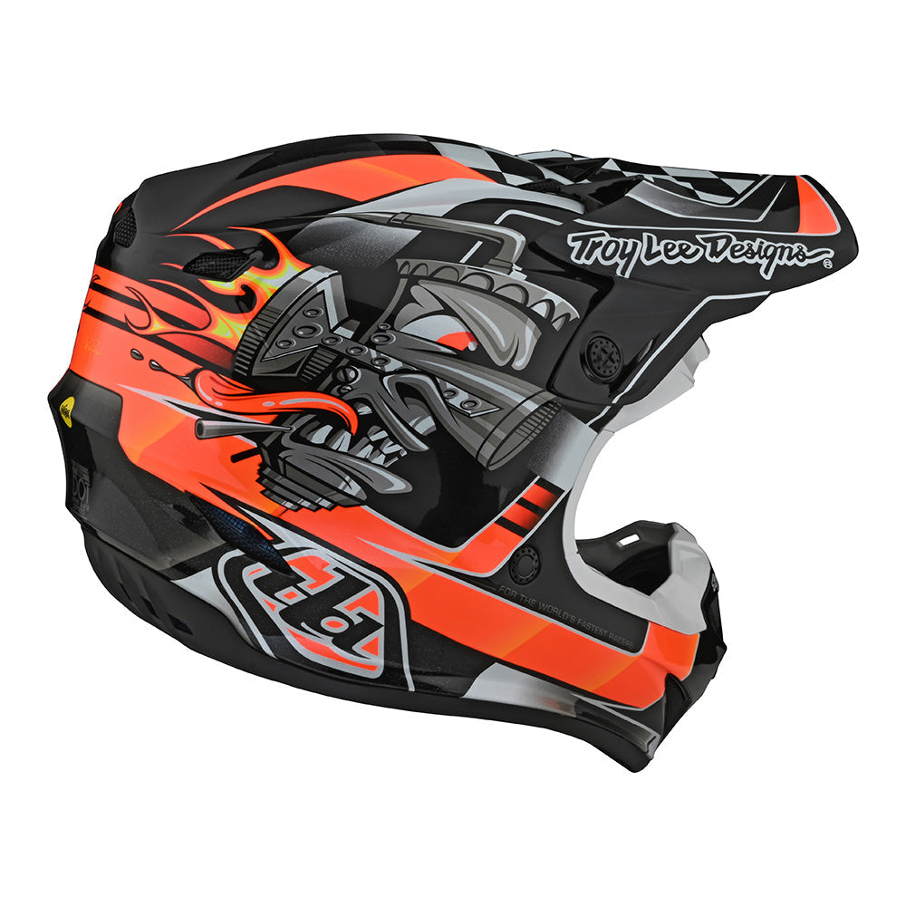 Troy Lee Youth SE4 Polyacrylite Helmet W/MIPS Carb Black