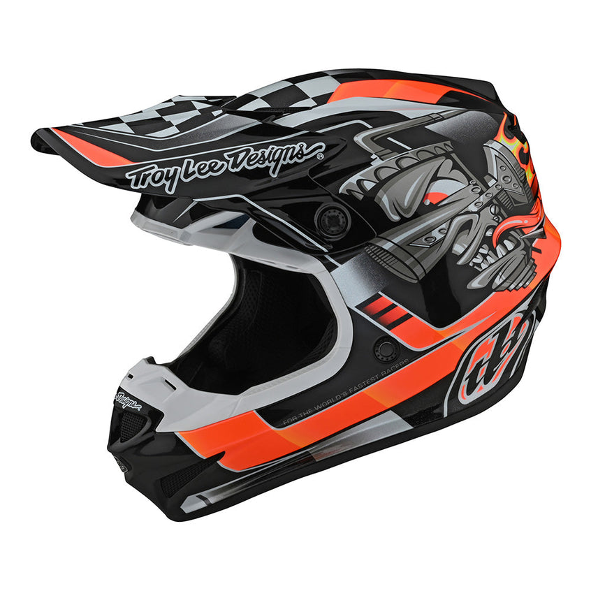 Troy Lee Youth SE4 Polyacrylite Helmet W/MIPS Carb Black