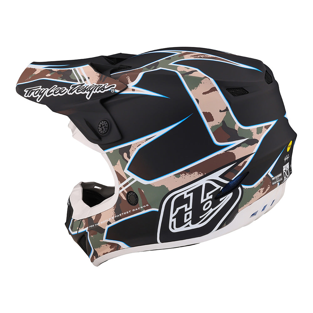 Troy Lee SE4 Polyacrylite Helmet W/MIPS Matrix Camo Black