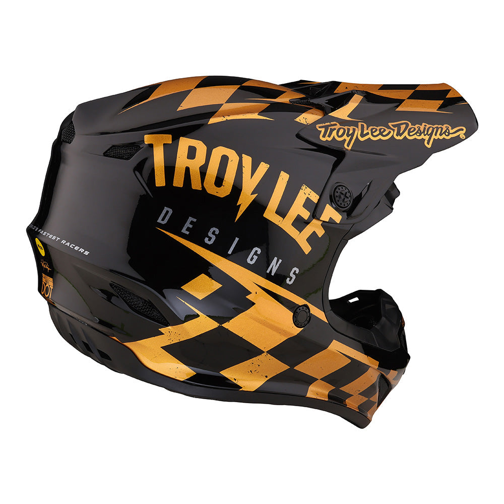 Troy Lee SE4 Polyacrylite Helmet W/MIPS Race Shop Black / Gold