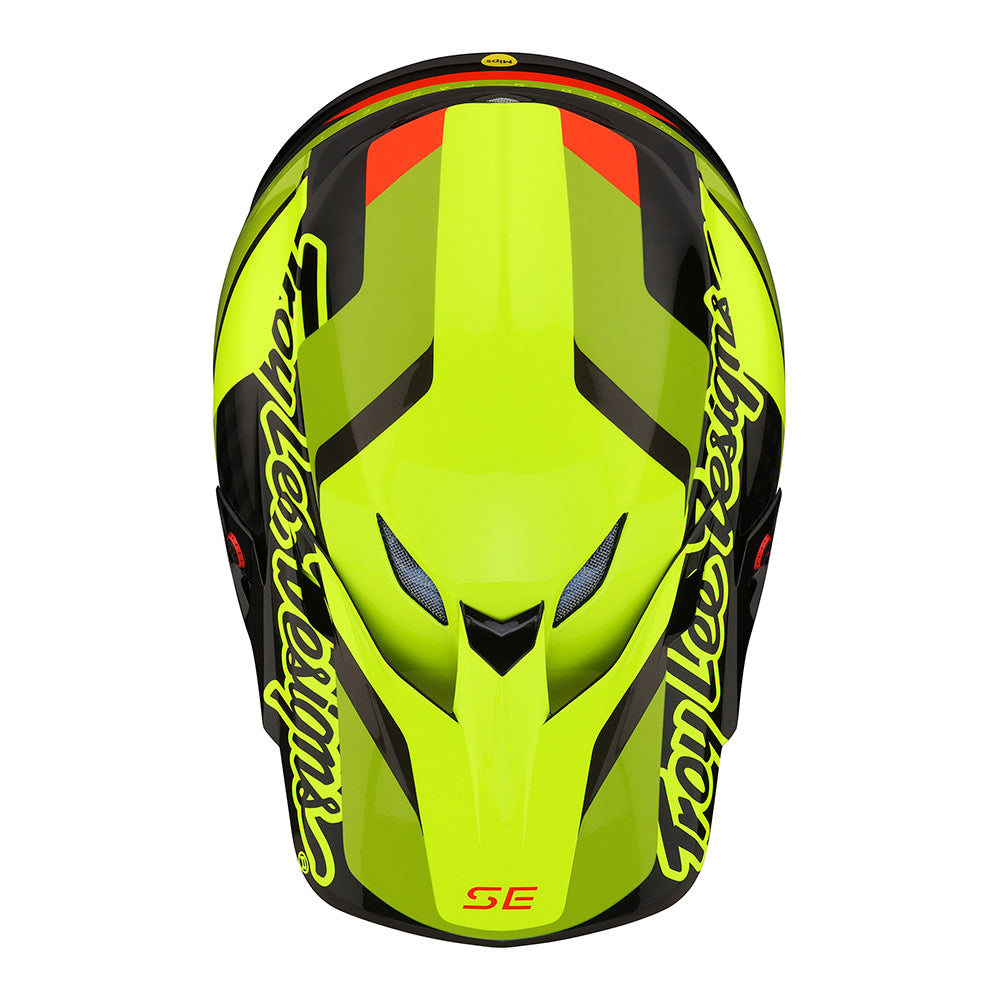 Troy Lee SE5 Carbon Helmet W/MIPS Omega Black / Flo Yellow