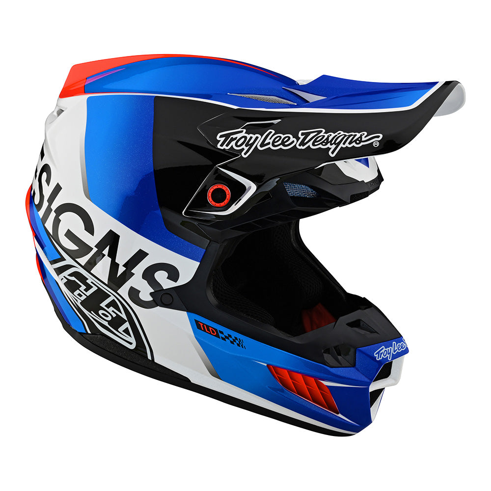 Troy Lee SE5 Composite Helmet W/MIPS Qualifier White / Blue