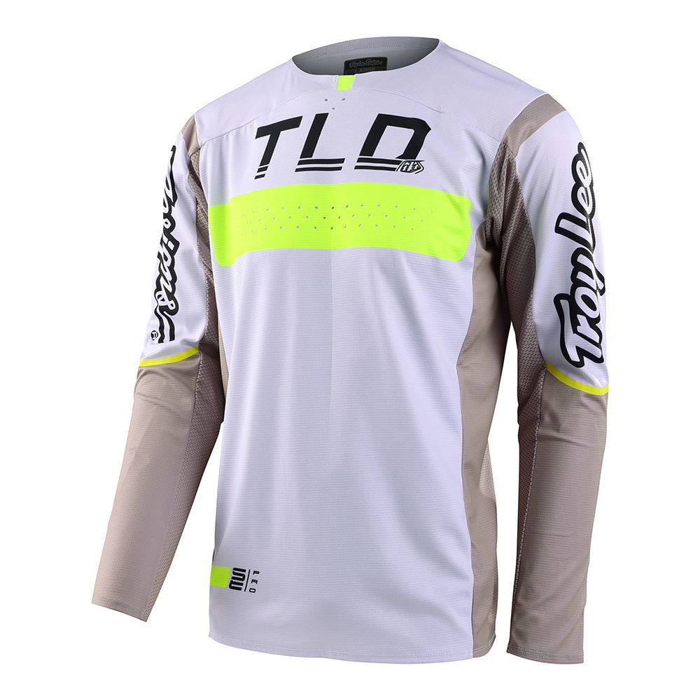 Troy Lee SE Pro Jersey Grid Fog / Flo Yellow