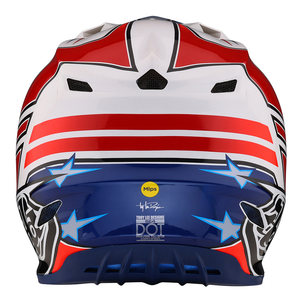 Troy Lee Youth SE4 Polyacrylite Helmet W/MIPS Flagstaff White