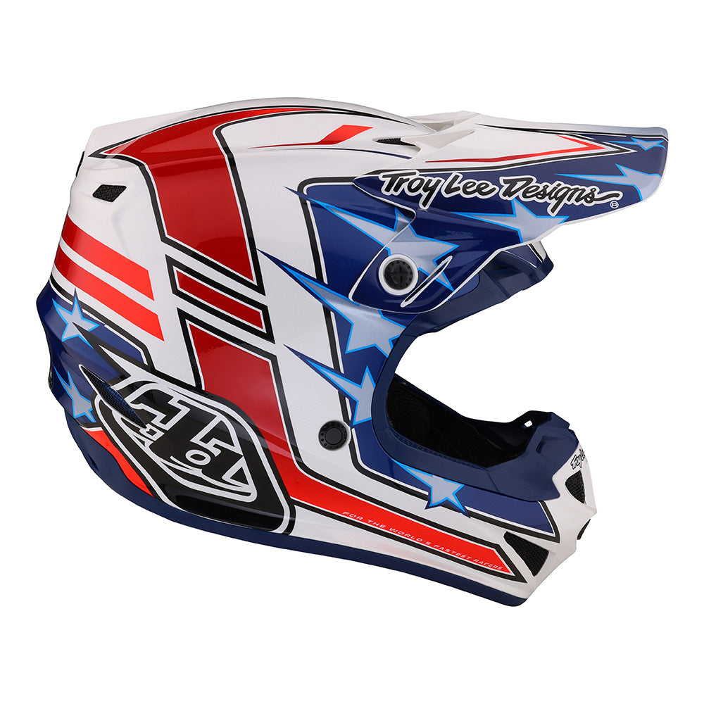 Troy Lee Youth SE4 Polyacrylite Helmet W/MIPS Flagstaff White