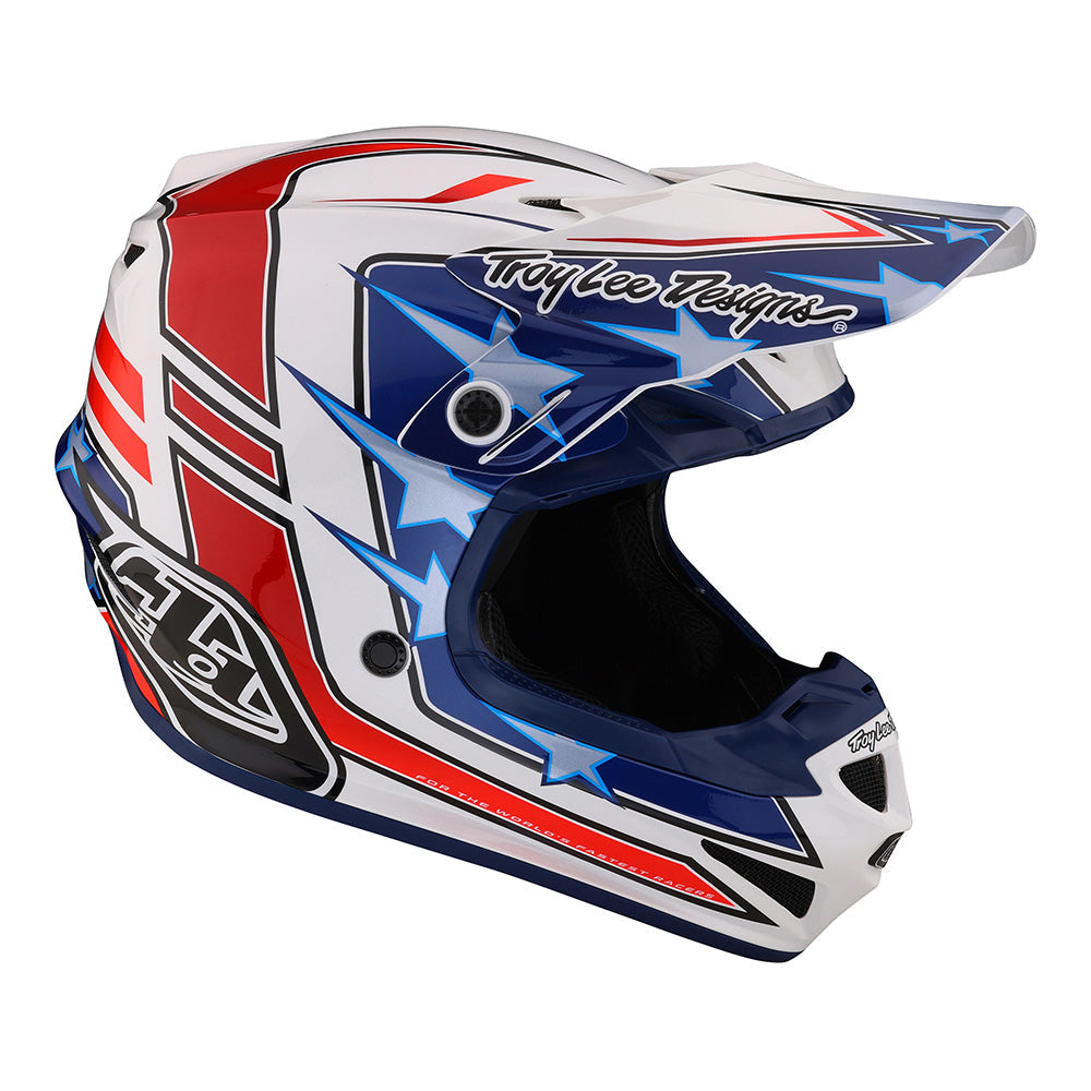Troy Lee Youth SE4 Polyacrylite Helmet W/MIPS Flagstaff White