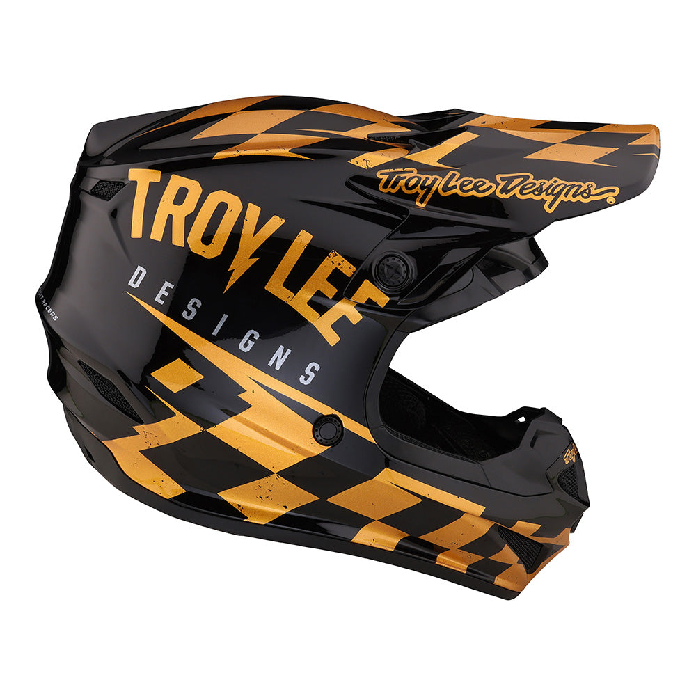Troy Lee Youth SE4 Polyacrylite Helmet W/MIPS Race Shop Black / Gold