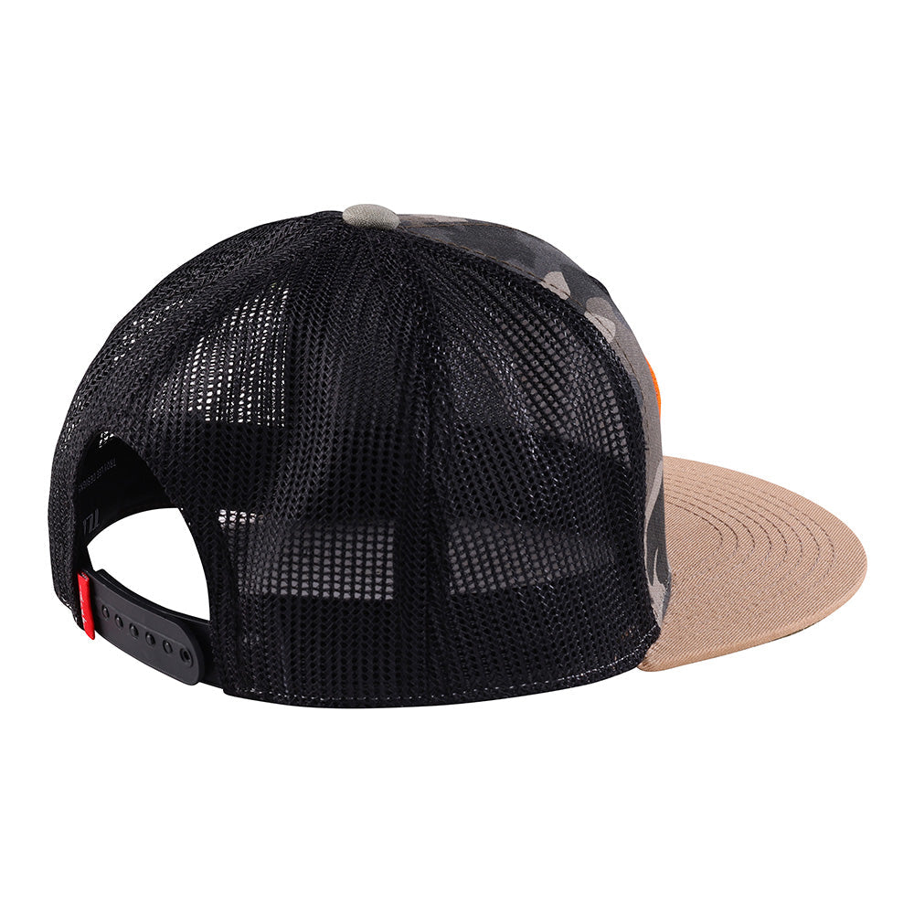 Troy Lee Trucker Snapback Bolt Patch Black / Forest Camo