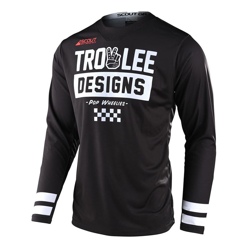 Troy Lee SCOUT GP OFF-ROAD JERSEY PEACE & WHEELIES Black